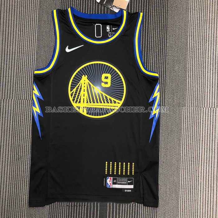 Maillot Golden State Warriors Andre Iguodala NO 9 Ville 2021-22 Noir